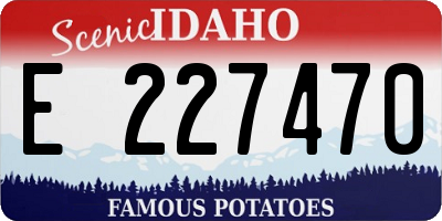 ID license plate E227470
