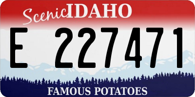 ID license plate E227471