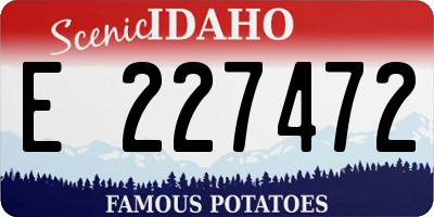 ID license plate E227472