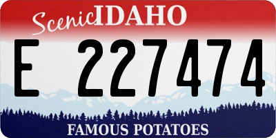 ID license plate E227474