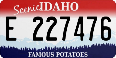 ID license plate E227476