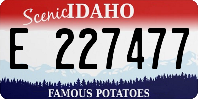 ID license plate E227477