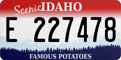 ID license plate E227478