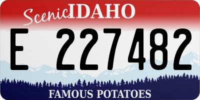 ID license plate E227482