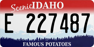 ID license plate E227487