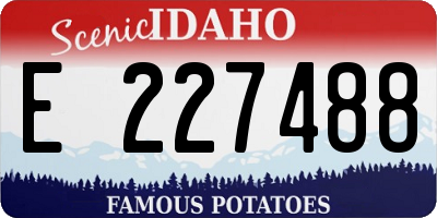 ID license plate E227488