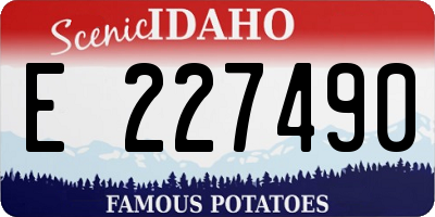 ID license plate E227490