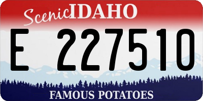 ID license plate E227510