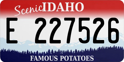 ID license plate E227526