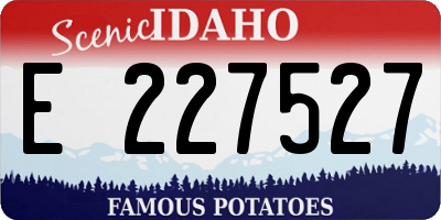 ID license plate E227527