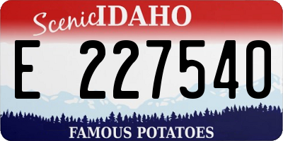 ID license plate E227540