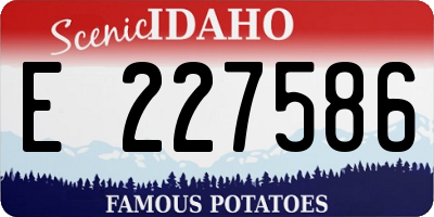 ID license plate E227586