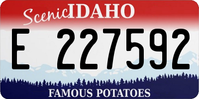 ID license plate E227592