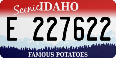 ID license plate E227622