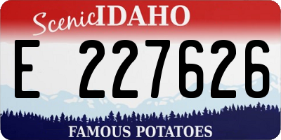 ID license plate E227626