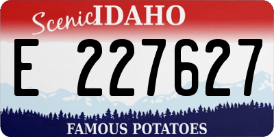 ID license plate E227627