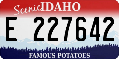 ID license plate E227642