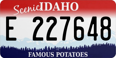 ID license plate E227648