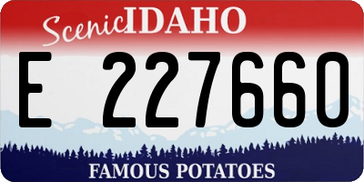 ID license plate E227660