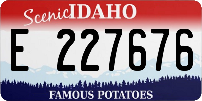 ID license plate E227676