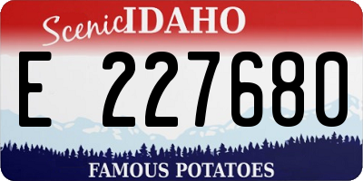 ID license plate E227680