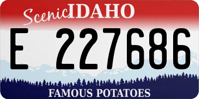 ID license plate E227686