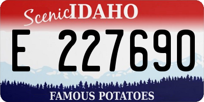 ID license plate E227690