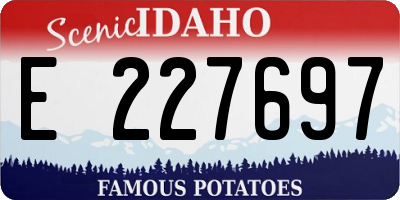 ID license plate E227697
