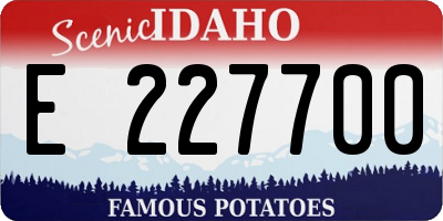 ID license plate E227700