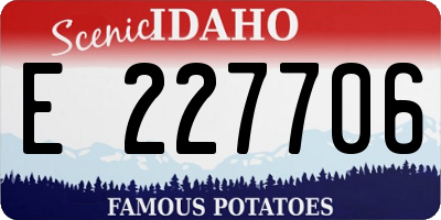 ID license plate E227706