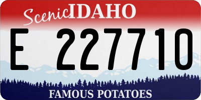 ID license plate E227710