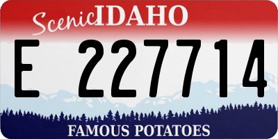 ID license plate E227714