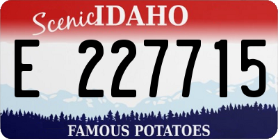 ID license plate E227715