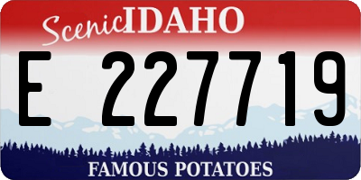 ID license plate E227719