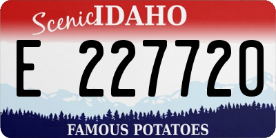 ID license plate E227720