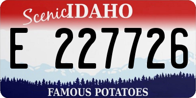 ID license plate E227726
