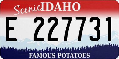 ID license plate E227731
