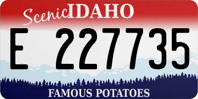 ID license plate E227735