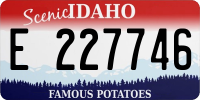 ID license plate E227746