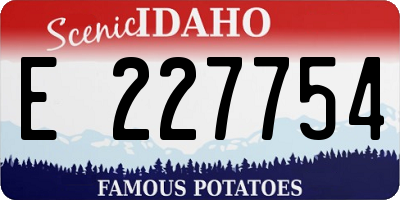 ID license plate E227754