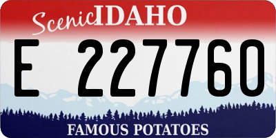 ID license plate E227760