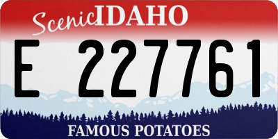 ID license plate E227761