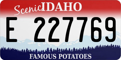 ID license plate E227769