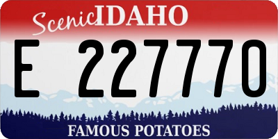 ID license plate E227770