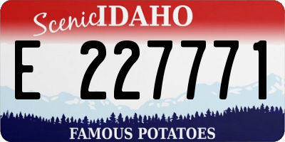 ID license plate E227771