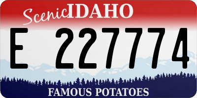 ID license plate E227774