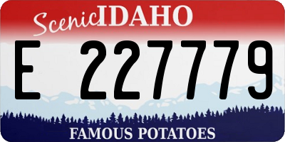ID license plate E227779