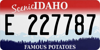 ID license plate E227787