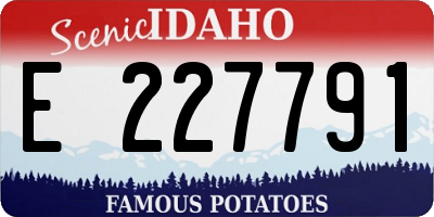 ID license plate E227791