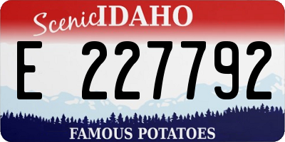 ID license plate E227792